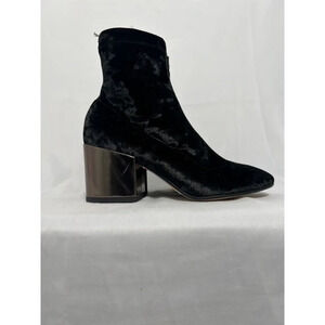 Gabriella‎ Crushed Velvet Ankle Boots Black Size 7